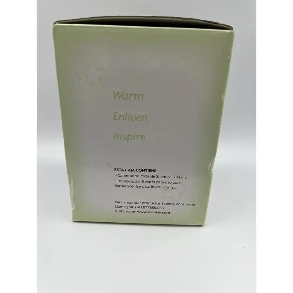 Retired Scentsy Roma Red Ceramic Plug-In Wax Warmer Round Shape w/ Box - Picture 6 of 8